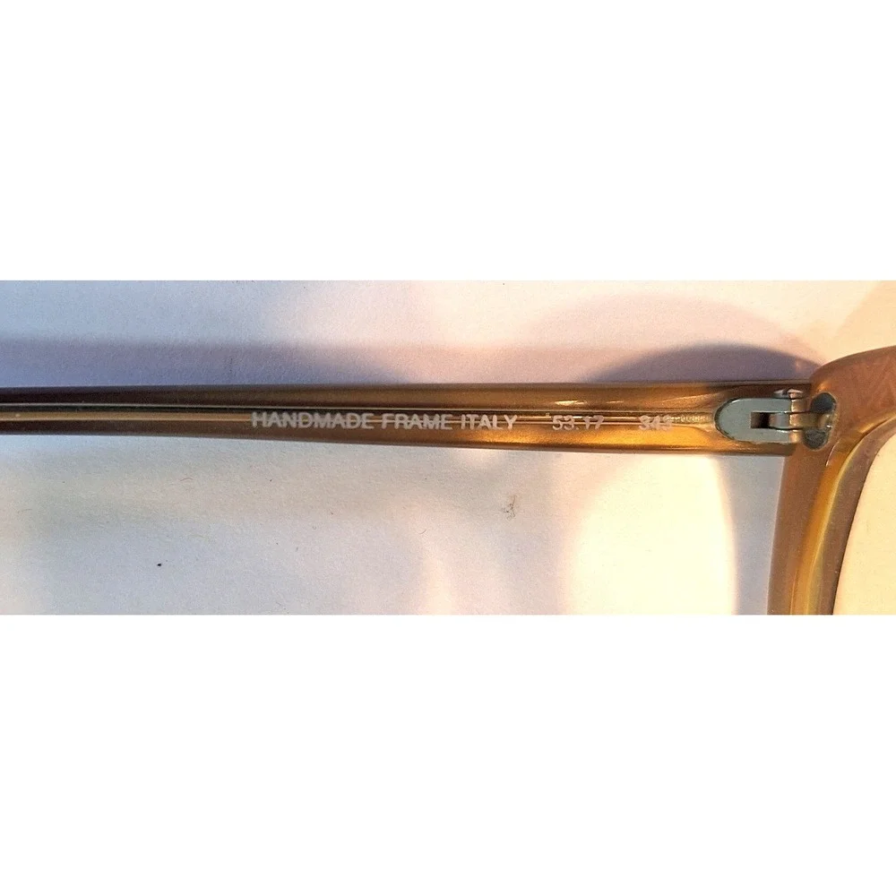 Anne Klein Jacquard Vintage Cat Eye Glass Frames Brown Handmade Italy 53-17 135